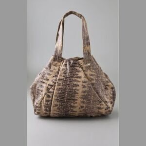 Diane Von Furstenberg Marisa Wrap Lizard Embossed Hobo Bag